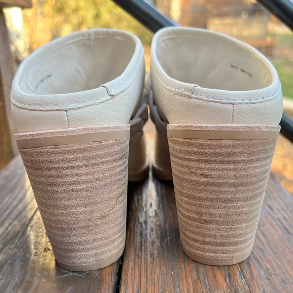 DOLCE VITA SERLA IVORY NUBUCK BRAIDED HEELED MULES SIZE 9.5 - Picture 7 of 15